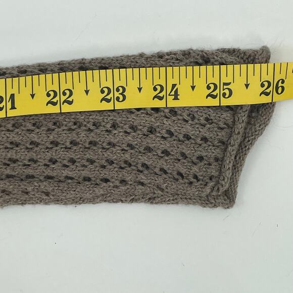 Jeanne Pierre 100% Cotton Women's Open Knit Sweater, Taupe, Sz. M Fishnet - Picture 7 of 10